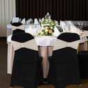 Stretch Folding Chair Covers Spandex Chair Covers Protector for Wedding Party Dining Banquet, Washable Universal Fitted Chair Slipcovers for Celebration Birthday (Black, 10pcs)