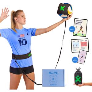 MOTOMY Volleyball Training Equipment Aid VolleyPal  Solo Rebounder Trainer for Serve, Spike, Set & Pass; Indoor and Outdoor Practice Gear Volleyball Gifts for Teen Girls