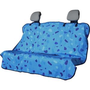 Back Seat Cover for Car Trucks Van SUV,Waterproof Rear Bench Towel Seat Covers for Dogs and Kids,Automotive Backseat Protector (Blue Marbling)