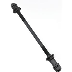 Bike axle 240 mm /9.45 in Bike Multi-Speed Rear hub axle 3/8 "Black 26tpi Hub Cone Lock nut Washer kit -1pcs