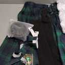 8 Pcs Scottish Tartan Kilt Accessories Scottish Kilts for Men Halloween Cosplay Costume Outfits Highland Games (X-Large)