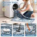 Office Chair Mat for Hardwood Tile Floor, 48"x60"Anti-Slip Under Desk Carpet Protector for Rolling Computer Chair Mat, Machine Washable Office Area Carpet (Fauxwool,Blue)