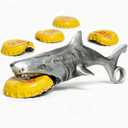Shark Bottle Opener for Men Funny Great White Shark Metal Beer Cap Tool Novelty Coastal Beach Ocean Gift for Father's Day, Christmas Stocking Stuffer, Birthday, Groomsmen 3.65" x 1.93"