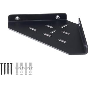 Corner Shelf, 3.0mm Aluminum Alloy Corner Shelf Wall Mounted, for Bathrooms,Offices, Bedrooms,Kitchens,Dorm Rooms and Living Rooms(6 in Black)