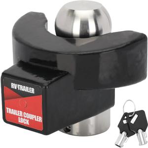 Magam Trailer Lock Fits 2 5/16-Inch Couplers, RV Trailer Coupler Lock, Ball Coupler, Adjustable Straight Tongue Trailer Coupler, U-BRP2516 RV/Trailer Coupler Lock, with 2 Key