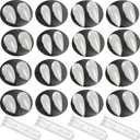 16 Pairs Vampire Teeth for Cosplay-4 Size Fake Fangs with 4 Tube Solid Adhesive for Halloween Props, Anime Party Dress Up Costume Masquerade Accessory Gift for Christmas Party