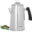 Mixpresso Stainless Steel Stovetop Coffee Percolator, 52 oz Classic Percolator Coffee Pot, Excellent As Camping Pot, 12 Cup Stainless Steel Camping Coffee Makers, Cool-Touch Handle.