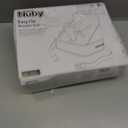 Nuby Easy Go Booster Seat - Travel Booster Seat for Babies and Toddlers - Holds Up to 35 Pounds - 9+ Months - Gray Chevron