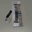 2-Pack Compatible for Apple Watch Band 49mm 46mm 45mm 44mm 42mm, Stainless Steel Replacement Strap Metal Bands for iWatch Ultra 3/2/1 Series 11/10/9/8/7/6/5/4/3/2/1/SE/SE2/SE3 Women Men,Black+Silver