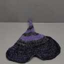 Halloween Knitted Witch Hat Women Crochet Witch Purple Wizard Hat Handmade Halloween Costume Masquerade Party Cosplay Accessory