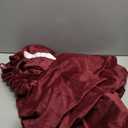 H.VERSAILTEX Rich Velvet Stretch 2 Piece Cover Chair Slipcover Sofa Cover Furniture Protector Couch Soft with Elastic Bottom Chair Couch Cover with Arms Width Up to 49 Inch(Chair, Burgundy)