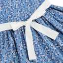 Aoiviss Girls Pioneer Costume Floral Colonial Prairie Dress for Little Kids with Apron and Bonnet (Blue), Size 5