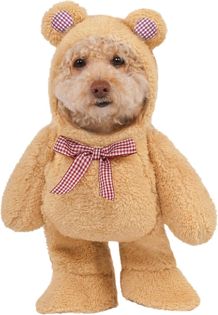 Rubies Walking Teddy Bear Pet Costume for Dogs or Cats, Medium (Brown)