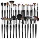 Bueart Design 36Pcs PRO Grade Natural Goat Hair Pony Bristles Makeup Brushes Set with Super Holder Professional-Grade Precision & Luxury Brush for beauty enthusiasts&professionals Makeup Artist