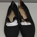 TINGRISE Women's Flats Shoes Pointed Toe Knit Washable Ballet Comfortable Dressy Mary Jane Flat (9, Black)