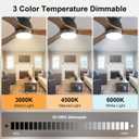 52 Inch Ceiling Fan with Light, Remote&APP, Wood Blades, Low Profile
3-CCT Dimmable Light, Quiet Pure Copper DC Motor, 10-Year Motor Life