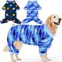 Glittme 2PACK Dog Pajamas Soft Dogs Clothes for Small Medium Dogs Elastic Cats Apparel Breathable Dog Pjs for Puppy (XXX-Large)