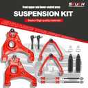 RWD 12pc Front End Suspension Kit for 1999-2006 GMC Sierra Chevy Silverado 1500 RWD, Upgraded PU Bushings - Control Arm Ball Joints, Tie Rod Ends, Sway Bar Links Complete Set
