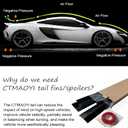 for Car Rear Trunk Spoiler Tail Universal,Modification Tail Wing Universal,3-Section Adjustable and Cuttable Rear Window Top Roof Spoiler Wing,40-55 inches (Black)