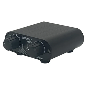 3.5mm Audio Switch with line Volume Controller, 3 in 1 Out 1/8" aux switcher Splitter selector Box, Mini Inline Headphone attenuator Volume Control knob -MC31