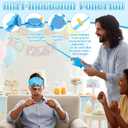 6 Set Baby Shower Games Fishing The Pacifier Blindfolds Feeding Games Funny Baby Shower Gender Reveal Party Game Bridal Showers for Guest Wedding Party(The Pacifier Is Not Magnetic) (Blue)