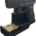 9mm Handgun Display Stand, Magazine and Ammo Holder - Mount Rack (Doublestack 9mm), Black