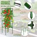 3 Pack Tomato Cages,Square Tomato Plant Stakes Support Cages Trellis for Garden Climbing Vegetables Flowers Fruits,Extra Bold (green)