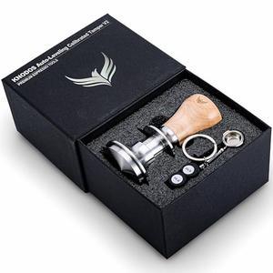 KNODOS Spring Loaded 54mm Espresso Tamper for Breville Barista Express & Bambino, Self Leveling Calibrated Coffee Tamper with Maple Wood Handle 30LB