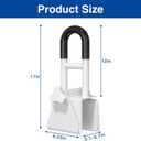 Bathtub Safety Rail, Bathtub Handle Grab Bar with Non-Slip Grip for Seniors, Elderly, Fits 3.1 to 6.7 Inch Tub Walls, Supports 300 lbs