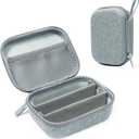 Bukere Travel Sunglasses Organizer Glasses Case, 3 Adjustable Slot for Multiple Eyeglasses, Hard Eyewear Box for Men Women (Gray)