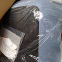 Rowill Modern Office Chair - Ergonomic Swivel Leather Desk Chair with Curved Backrest, Height Adjustable Rolling with Wheels, Perfect for Study Room & Office, Blue