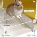 Rabbit Cage with Storage Space, Transparent Door & Waste Collection Tray Sturdy, Spacious, & Easy-to-Clean Ideal for Rabbits, Guinea Pigs, and Small Pets