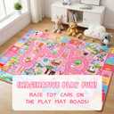 2.5x4 ft ABC Rug for Kids Room Nursery Classroom Rug, Kids Rugs for Playroom Bedroom, Boys Girls Non-Slip Educational Play Mat with Alphabet Numbers Animals Shapes Seasons