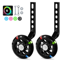 PRUNUS Flash BIKE Training Wheels for 12 14 16 18 20 Inch.Training Wheels for Kids Bike is Heavy Duty.Bicycle Training Wheel is Suitable Single Speed Bike