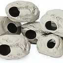 ALEGI Aquarium Rock Cave Decor for Shrimp Cichlid Hiding Breeding (Set 6)