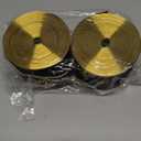 2 Rolls 40 Yards Christmas Snowflake 2.5 Inch Black & Gold Wired Glitter Ribbon for Tree & Party Decoration