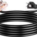 15FT 12 Gauge Heavy Duty Durable NEMA 5-20P/NEMA 5-15/20R Indoor/Outdoor Extension Cords, 20 Amps 125Volts