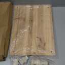 MAONAME Decorative Wooden Display Riser, Farmhouse Wood Pedestal Stand for Display, Rustic Wash White Tray Riser for Kitchen, Home Table Decor, Short and Tall Footed