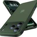 for iPhone 17 Pro Max Case, [Ribbed Non-Slip Sides] [Military-Grade Drop Protection] [Full Camera Protection] Anti-Yellow Soft-Touch Shockproof Slim Phone Case for iPhone 17 Pro Max, ForestGreen