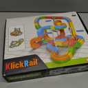 KlickRail Electric Train Set Flexible Race Track for 3 4 5 6 7 8 years old boys and girls, Building Toy Train Track Gravity-Defying 3D Embedded Layouts & Motorized Car, STEM Gift(Deluxe Set(88 Piece))