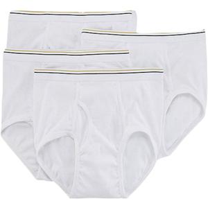 Stafford 4 Pack 100% Cotton Full-Cut Briefs White (40) (White)