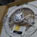 24" Low Profile Flush Mount Wood Fandelier Ceiling Fan with Light
