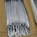 Reginary 30 Pieces Wedding Umbrellas Bulk Auto Open Stick Umbrellas with White European J Hook Handle Windproof Large Canopy Umbrella for Outdoor Wedding Bride Groom Photography Golf