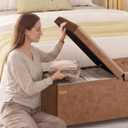 SONGMICS Storage Ottoman Bench with Legs, Flipping Lid, 43.3 Inches, 15"D x 43.3"W x 15.7"H
