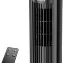 Grelife Tower Fan with Remote Control, Fast Cooling Desktop Fan, 90 Oscillation, 3 Speeds, 3 Wind Modes, Touch Screen, Auto Timer, Ideal for Home, Office Bedroom