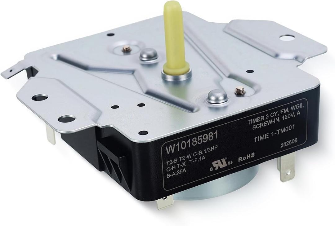 W10185981 WPW10185981 Dryer Timer Replacement, Genuine OEM Quality, Replaces 418-095-20-B5, AP6016540, PS11749830, EAP11749830, 1481704, Fits Whirlpool, Kenmore, Crosley, Maytag Dryers