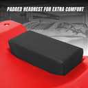 BIG RED TRP6240 Torin Blow Molded Plastic Rolling Garage/Shop Creeper: 40" Mechanic Cart with Padded Headrest, Dual Tool Trays and 6 Casters, Red