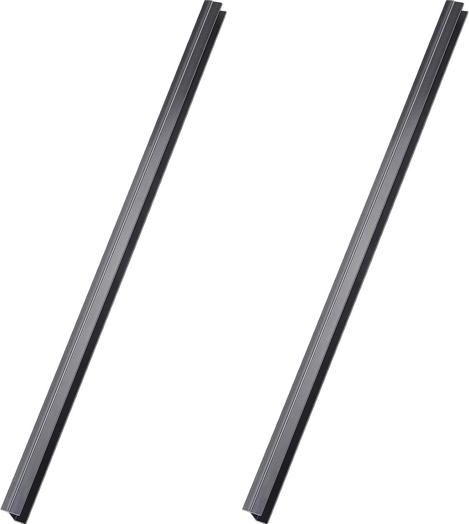 2 Pieces PVC Drawer Hanging File Rails Black Cabinet Rails for Hanging 1/2 Drawer Sides Letter Size File Storage Folder Organizer(for 3/4 Inch-wide, 24 Inch)