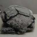 ONASAR Area Rugs for Bedroom Living Room, 4x6 Fluffy Grey and Black Rug, Shaggy Geometric Floor Mat for Home Decor Aesthetic, Soft Plush Fuzzy Carpet for Nursery Kids Teen Dorm