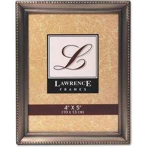 Lawrence Frames Bead Border Design, 4x5, Pewter